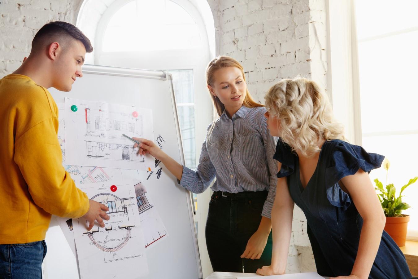 People at a whiteboard